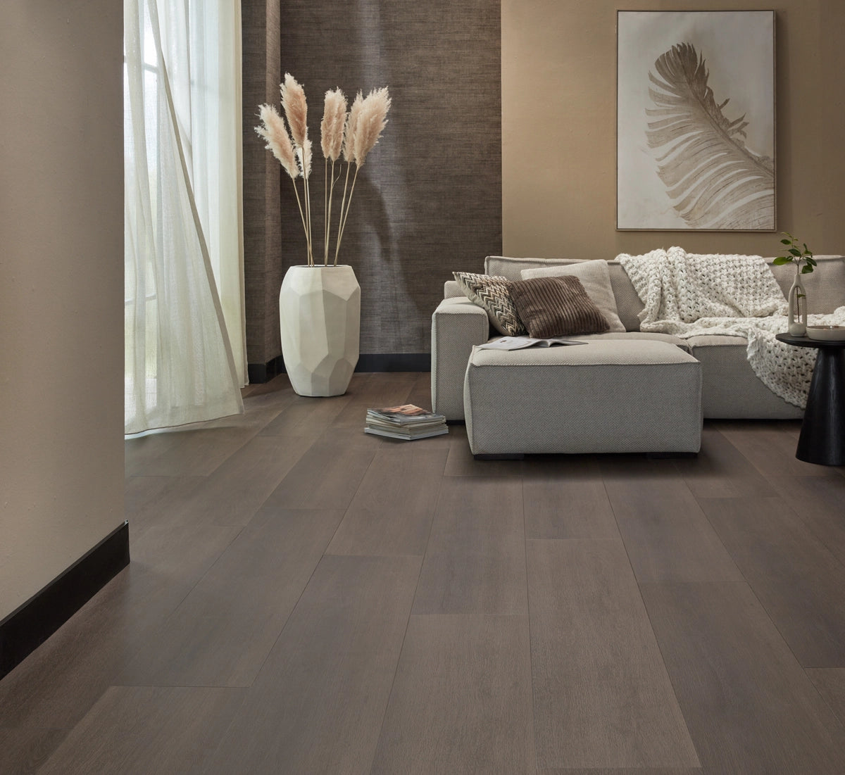 Floer Landhuis Click PVC – Donkere Eik