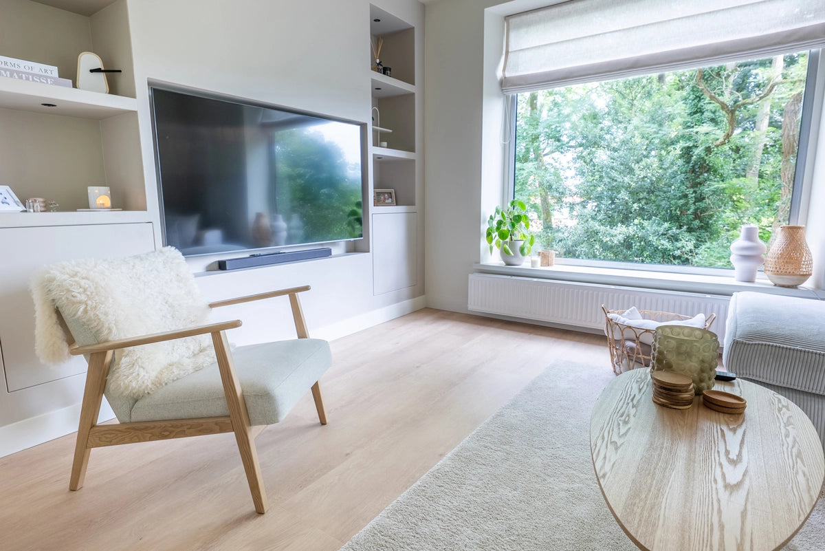 Floer Plak PVC Landhuis Rechte plank - Witte Eik
