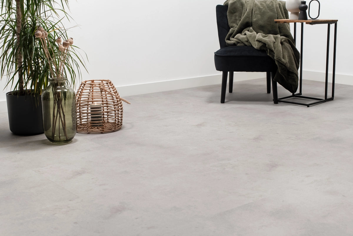 Floer Tegel PVC – Betonlook Lichtgrijs