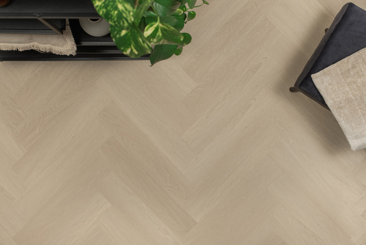 Floer Visgraat Click PVC – Beige Eiken