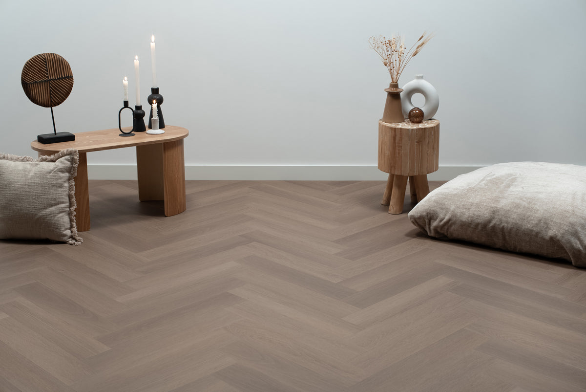 Floer Visgraat Click PVC – Greige Eiken