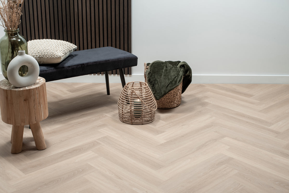 Floer Klik PVC Visgraat - Puur Eiken