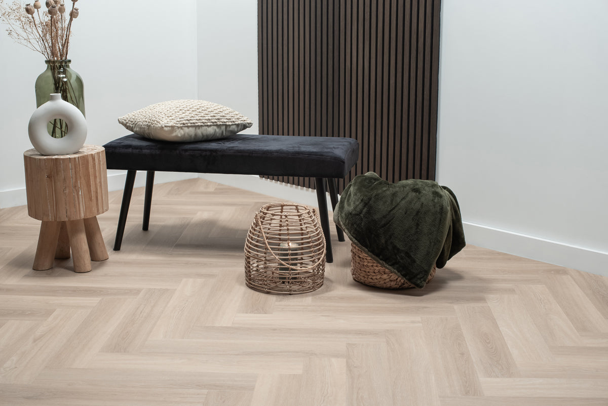 Floer Klik PVC Visgraat - Puur Eiken