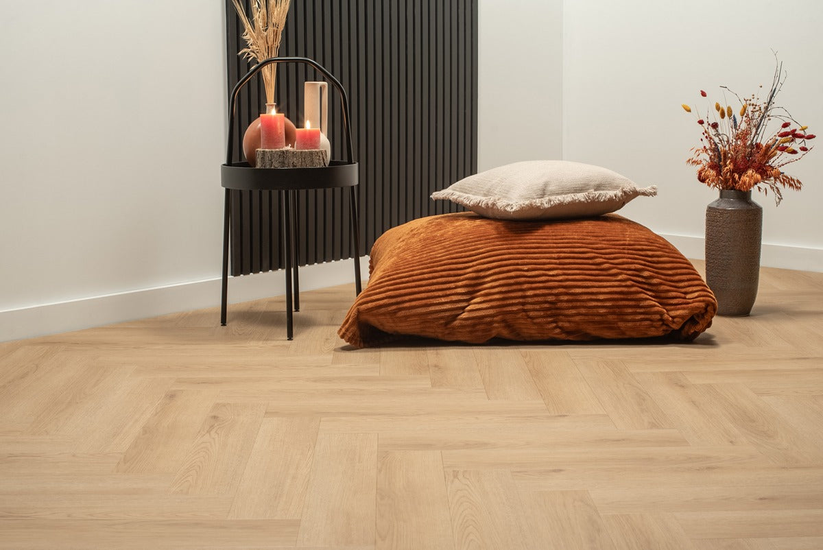 Floer Plak PVC Visgraat - Natuur Eiken