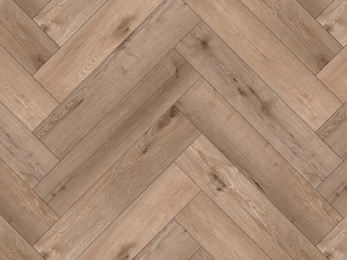 Proefstaal Calitex Melange Oak Visgraat Klik PVC