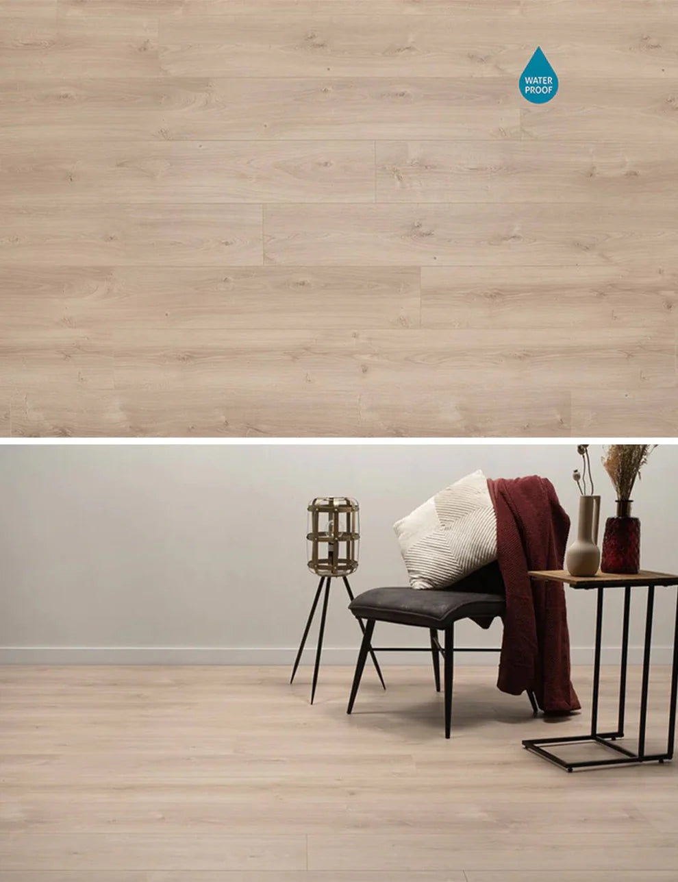 Floer Laminaat Authentiek Rechte plank - Wit Geolied