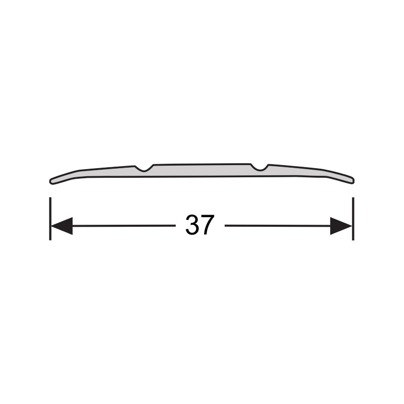 Dilatatieprofiel 37 mm 3m Aluminium RVS geborsteld