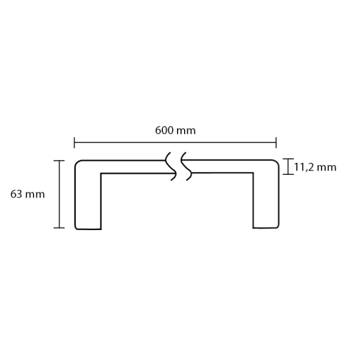 Mexform Dubbeltreden Donker leisteen 121x61cm