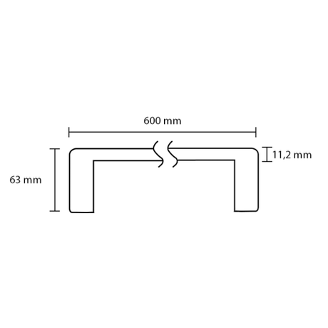 Mexform Dubbeltreden Donker leisteen 121x61cm