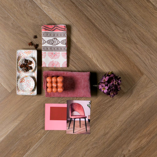 Otium Plak PVC Herringbone Dryback Visgraat - Savanna