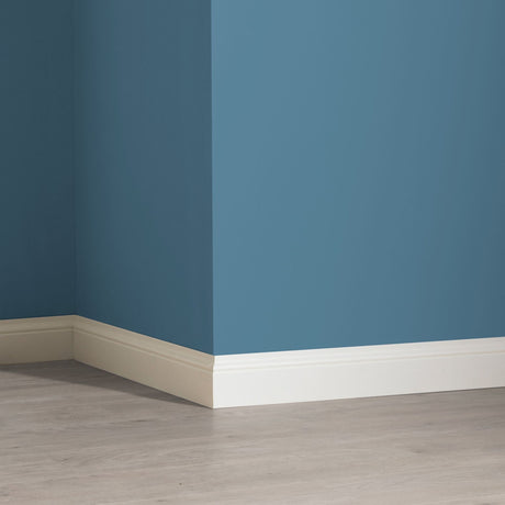 MDF Barok plint 120x15 wit voorgel. RAL 9010