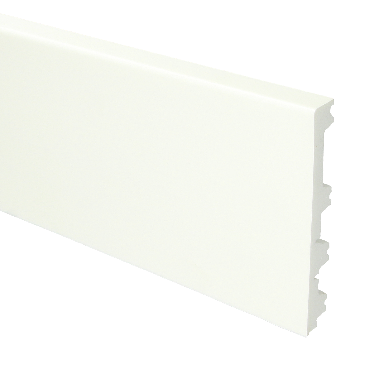 Flexibele Moderne plint 120/90/70x12 wit