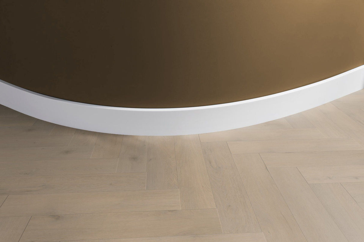 Flexibele Moderne plint 120/90/70x12 wit