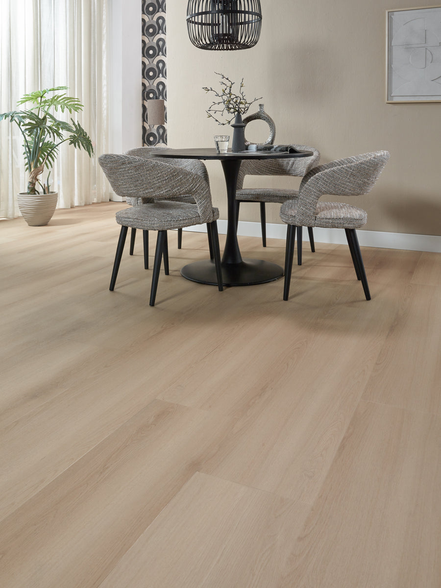 Floer Klik PVC Landhuis Rechte plank - Lichtbruine Eik