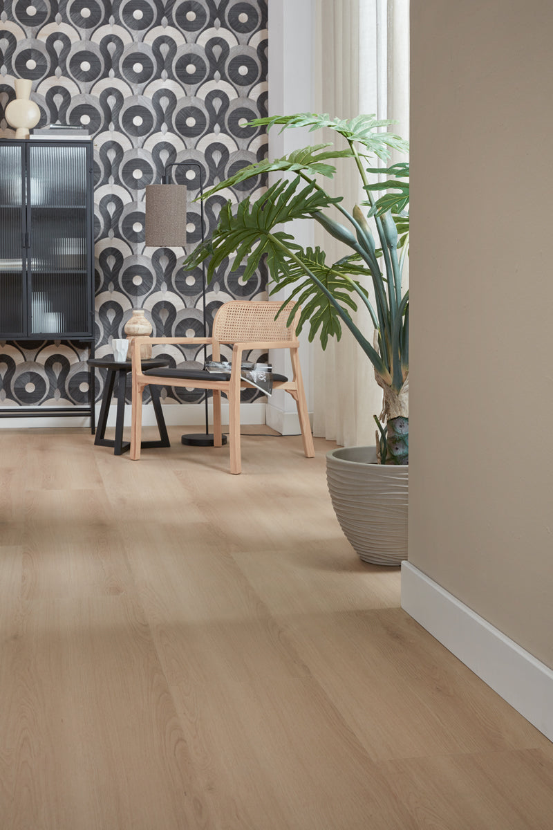 Floer Plak PVC Landhuis Rechte plank - Lichtbruine Eik