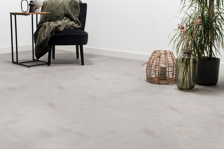 Floer Klik PVC Tegel - Betonlook Lichtgrijs