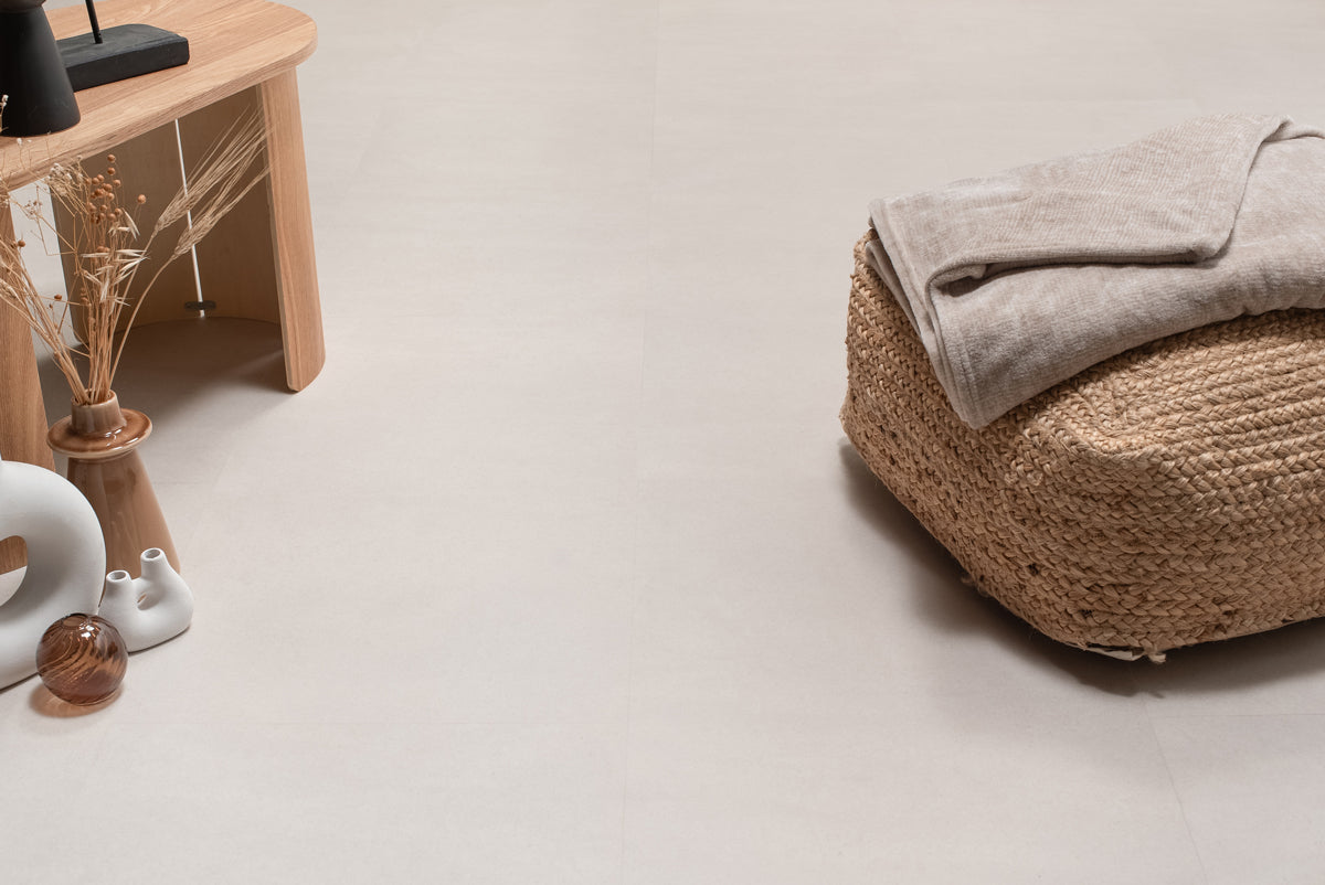 Floer Klik PVC Tegel - Betonlook Zand