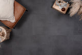 Floer Klik PVC Tegel - Betonlook Zwart