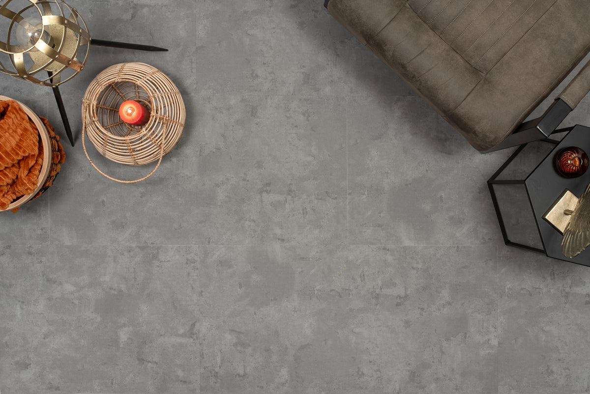 Floer Tegel PVC – Betonlook Grijs