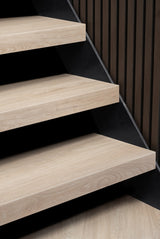 Floer Trap Overzettreden – Onbehandeld Eiken Dubbeltrede 138 cm