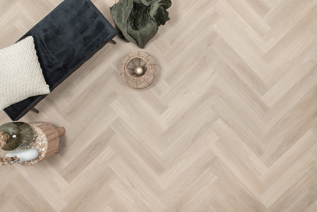 Floer Klik PVC Visgraat - Puur Eiken
