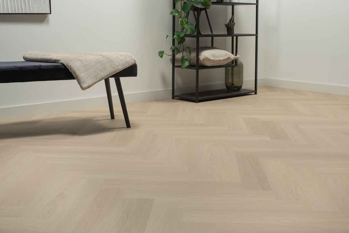 Floer Plak PVC Visgraat - Beige Eiken