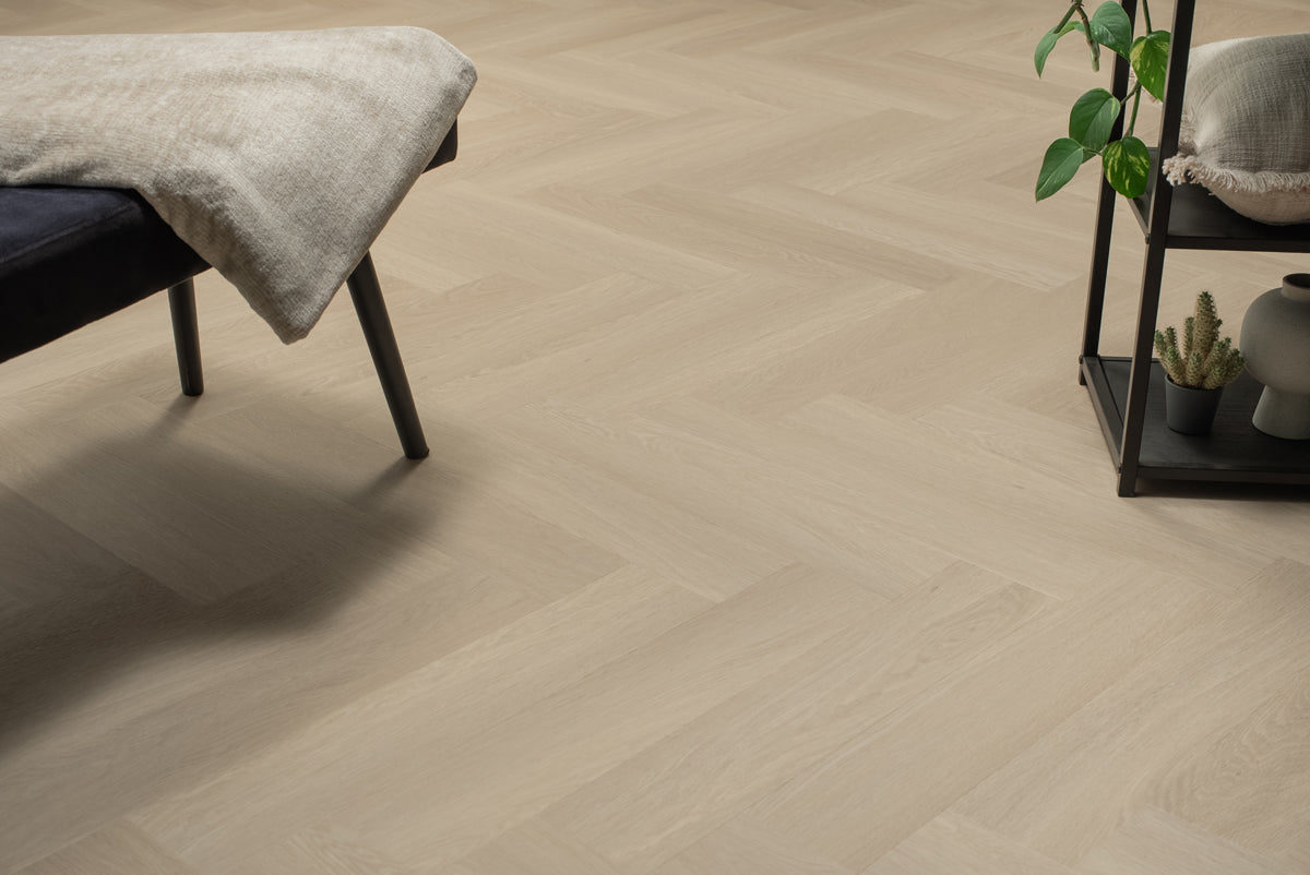 Floer Plak PVC Visgraat - Beige Eiken
