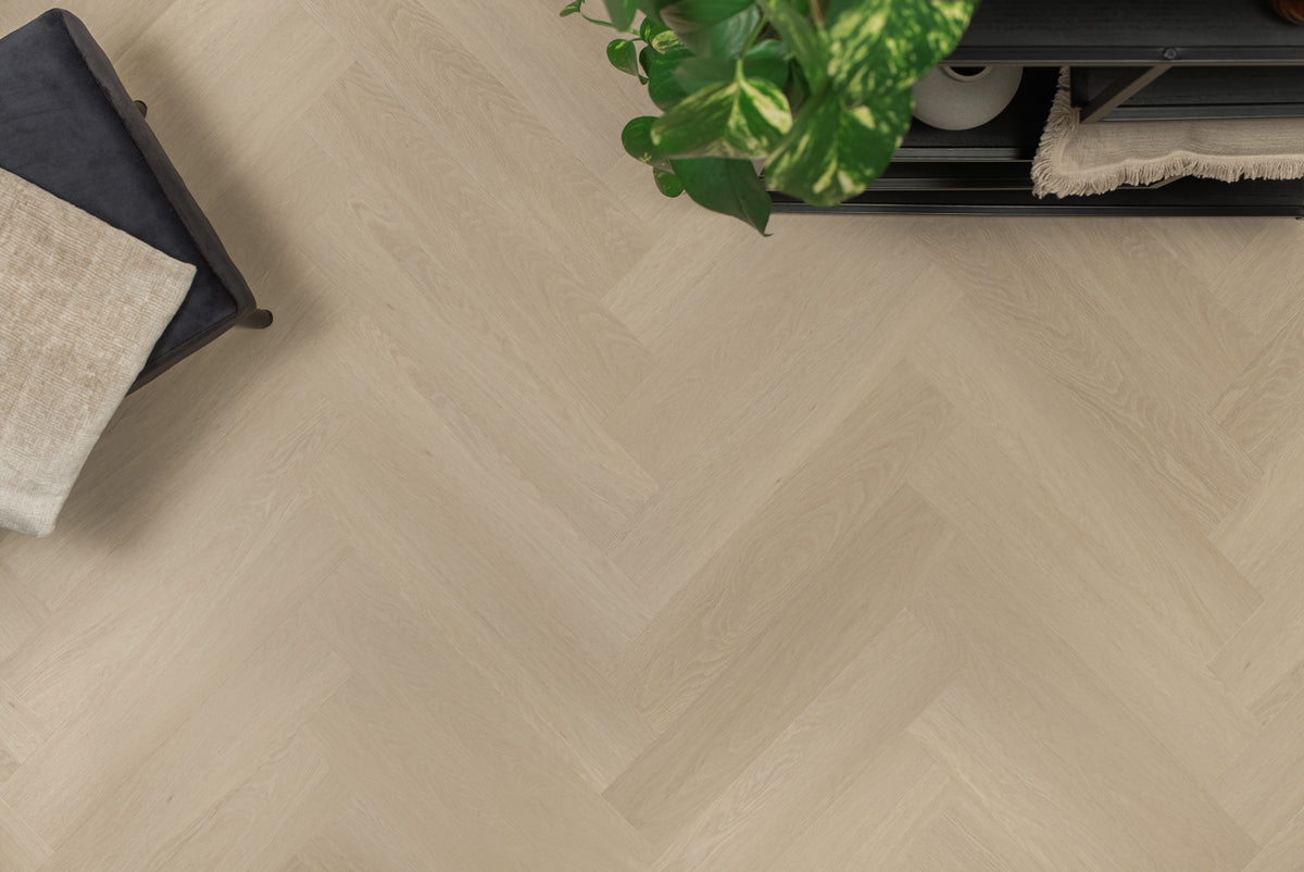 Floer Plak PVC Visgraat - Beige Eiken