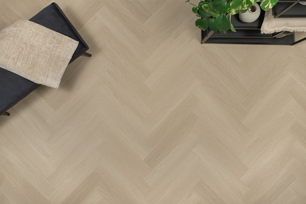 Floer Plak PVC Visgraat - Beige Eiken