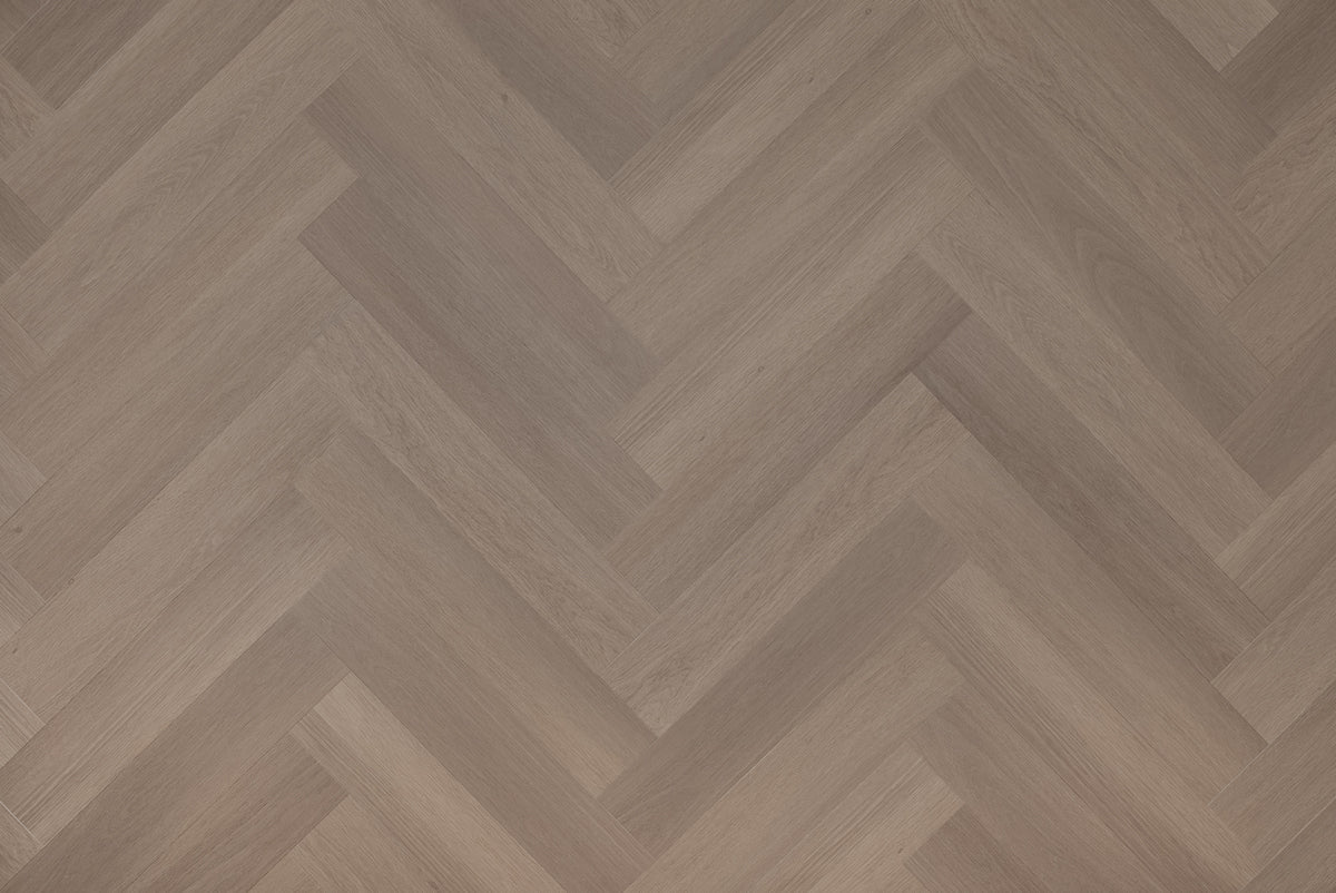Proefstaal Floer Visgraat PVC – Greige Eiken