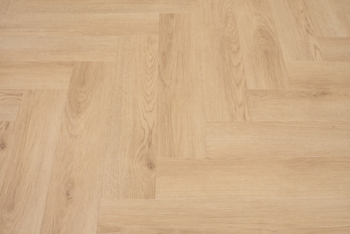 Proefstaal Floer Visgraat PVC – Natuur Eiken
