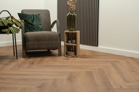 Floer Walvisgraat Click PVC – Narwal Nootbruin