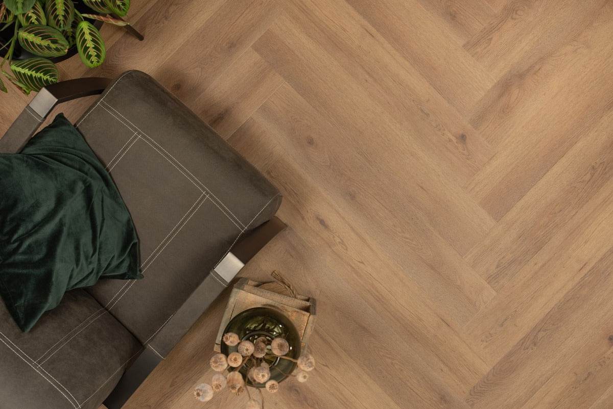 Floer Klik PVC Walvisgraat - Narwal Nootbruin