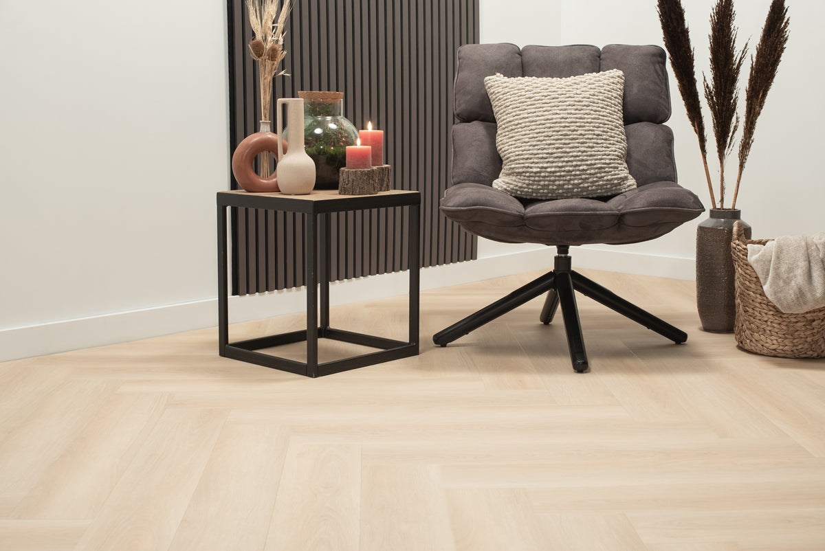 Floer Plak PVC Walvisgraat - Balein Beige