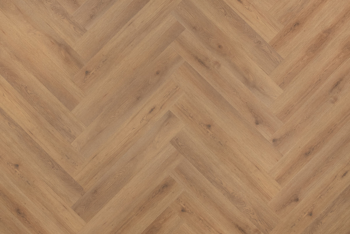 Proefstaal Floer Walvisgraat PVC – Narwal Nootbruin