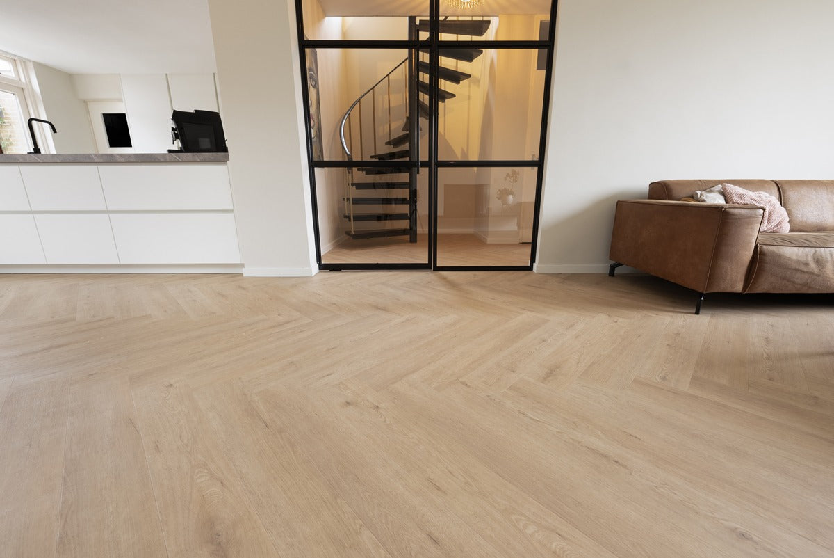 Floer Plak PVC Walvisgraat - Gaia Grijsbeige