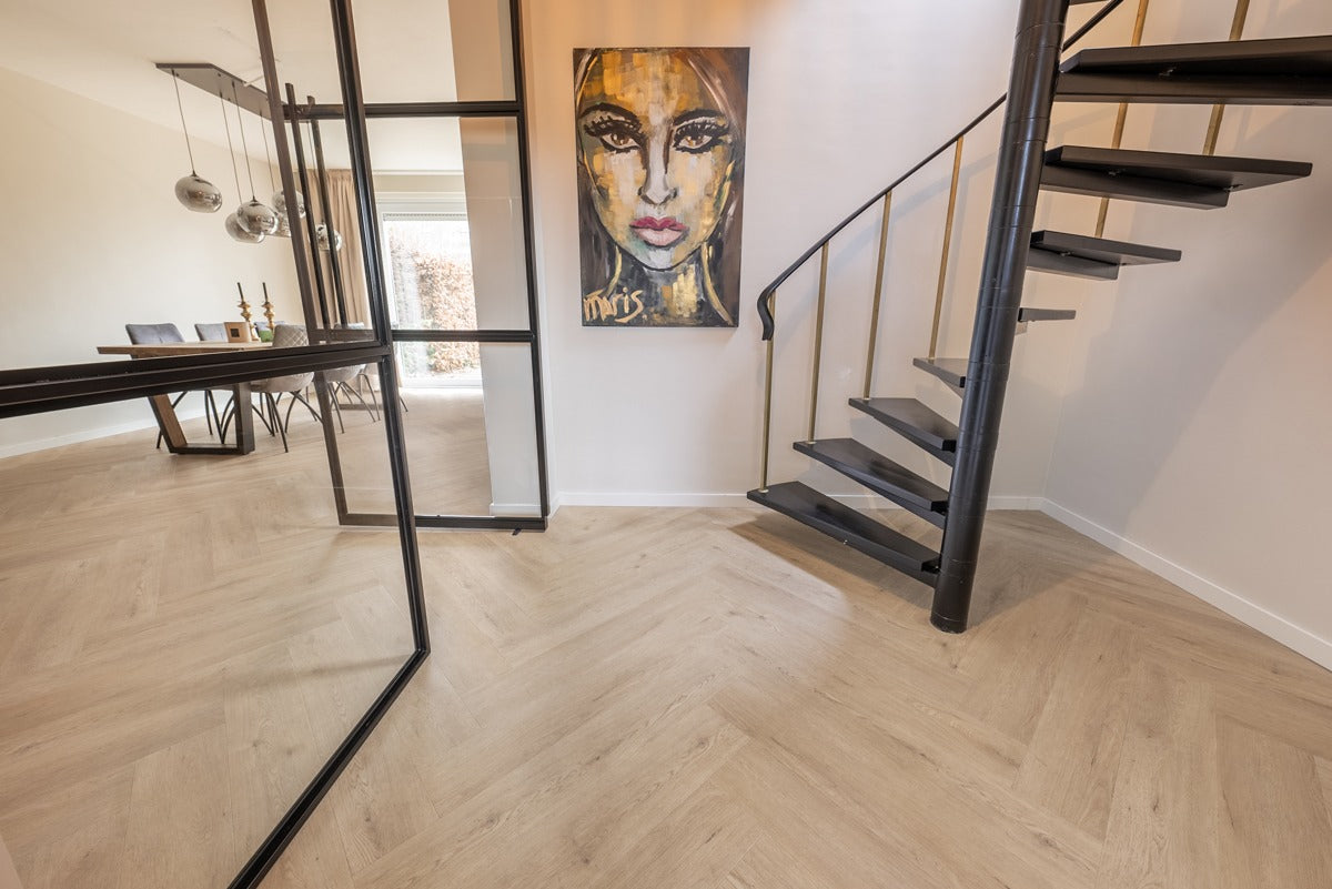 Floer Plak PVC Walvisgraat - Gaia Grijsbeige