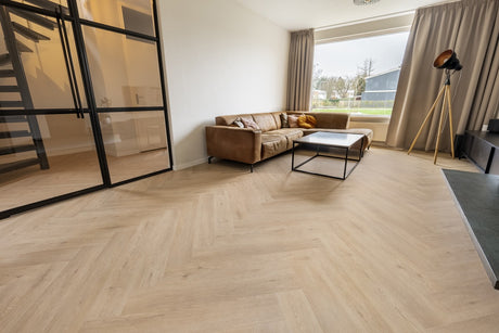 Floer Walvisgraat PVC – Gaia Grijsbeige