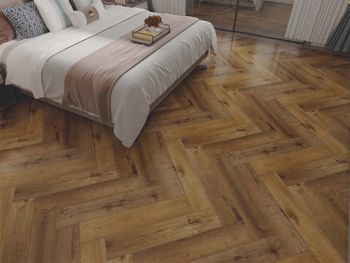 Calitex Klik PVC Grande Visgraat - Sugar Oak