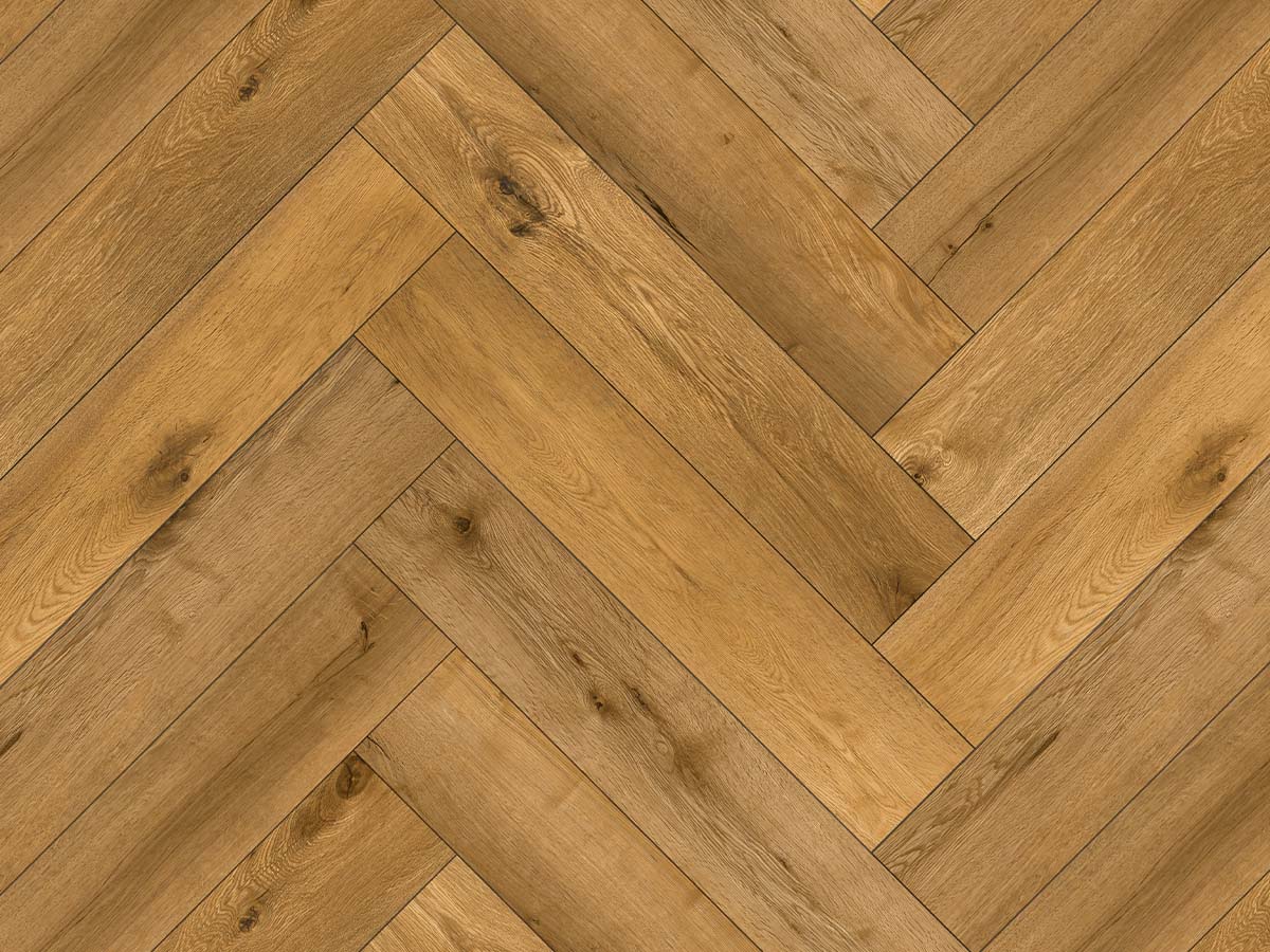 Proefstaal Calitex Gold Oak Visgraat Klik PVC