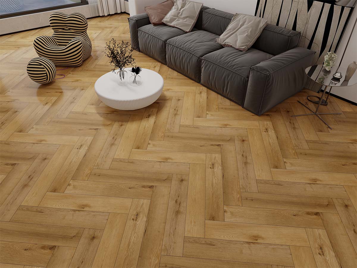 Calitex Klik PVC Grande Visgraat - Naturel Oak