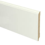 MDF Eigentijdse plint 120x12 wit voorgel. RAL 9010