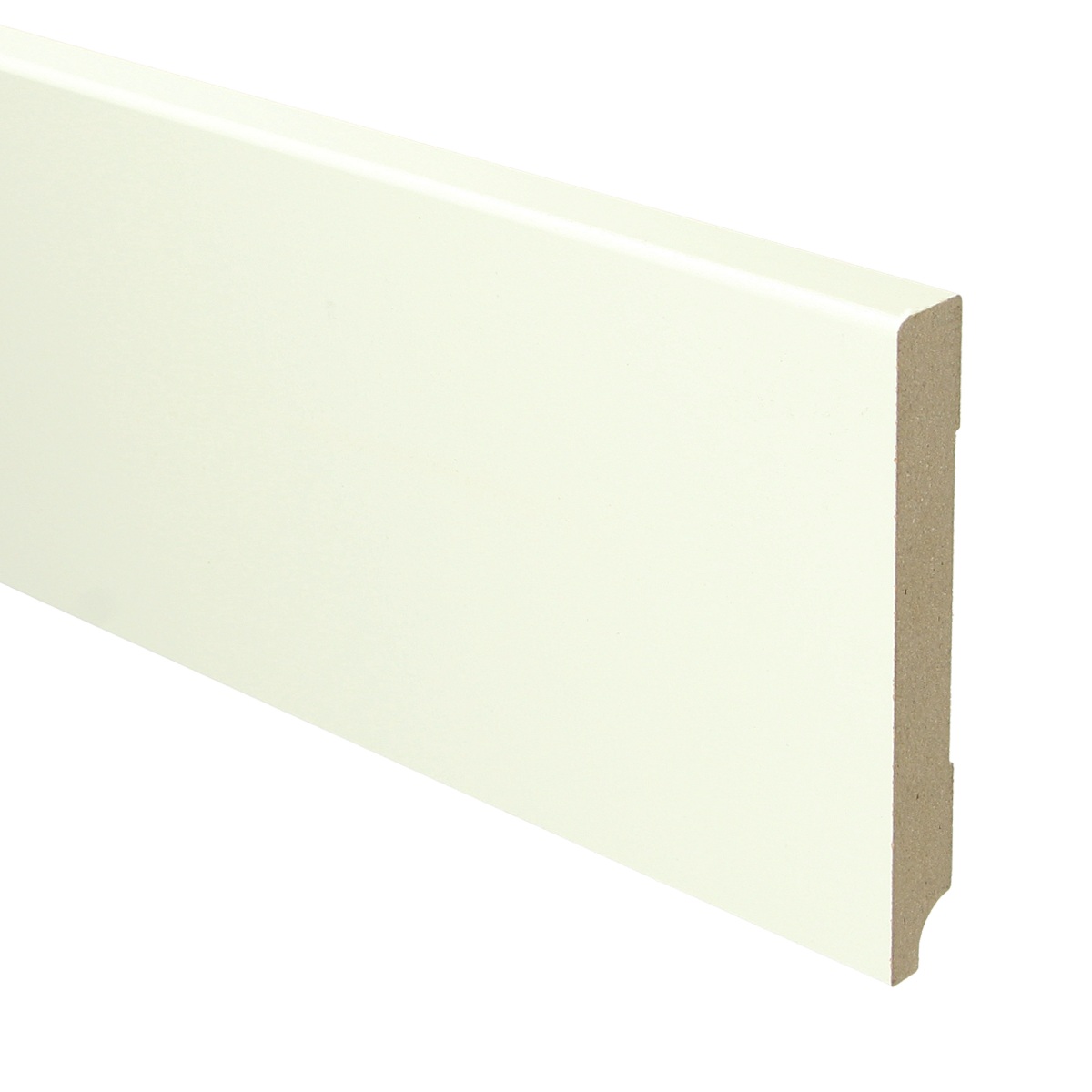 Moderne plint MDF 120x15 wit voorgelakt RAL 9010