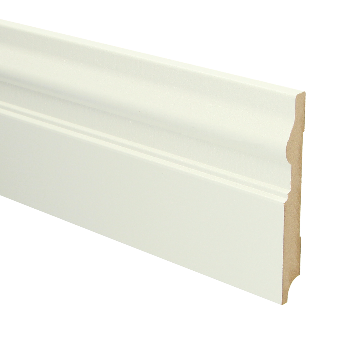MDF Renaissance plint 120x15 wit voorgel. RAL 9010
