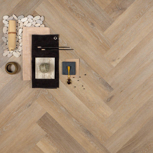 Otium Klik PVC Herringbone SPC Rigid Visgraat - Jade
