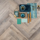 Otium Klik PVC Herringbone SPC Rigid Visgraat - Mis