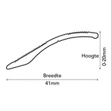 Overgangsprofiel 0-20 mm 1m RVS