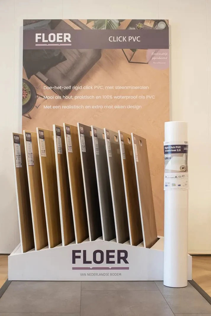 Floer Rigid Click PVC Ondervloer 2.0 (15 m²) – 500 kPa – 10 dB – 0,0145 m²K/W