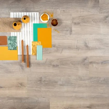 OTIUM Plak PVC Plank Dryback Rechte plank - Mist